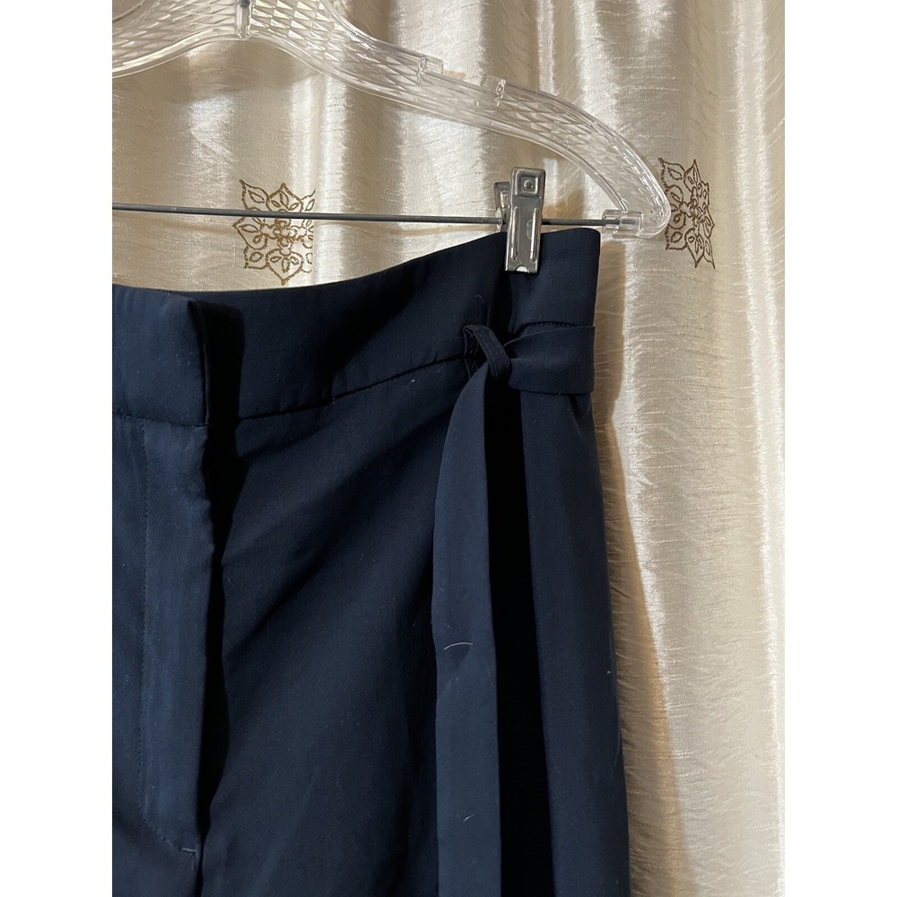 NWT Nicole Miller Womens Black Belted Wide Leg elastic back Dress Pants size 14 - Picture 3 of 6